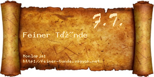 Feiner Tünde névjegykártya