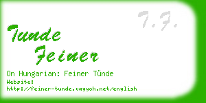 tunde feiner business card