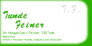 tunde feiner business card